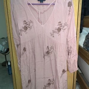 Long sleeve floral flowy dress